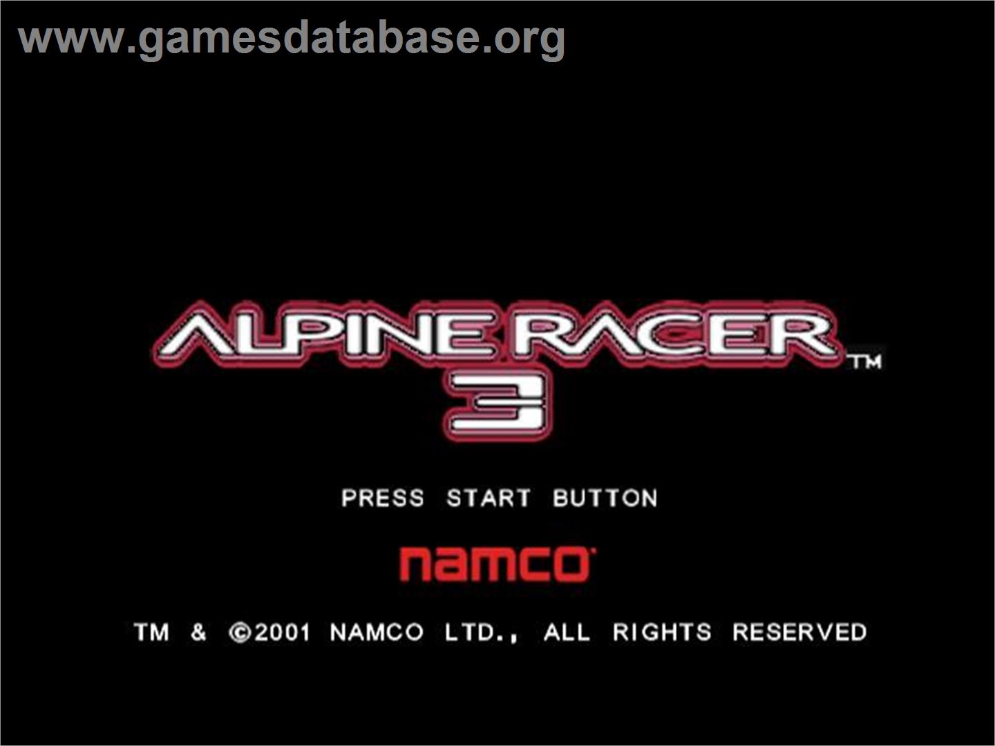 Alpine Racer 3 - Sony Playstation 2 - Artwork - Title Screen
