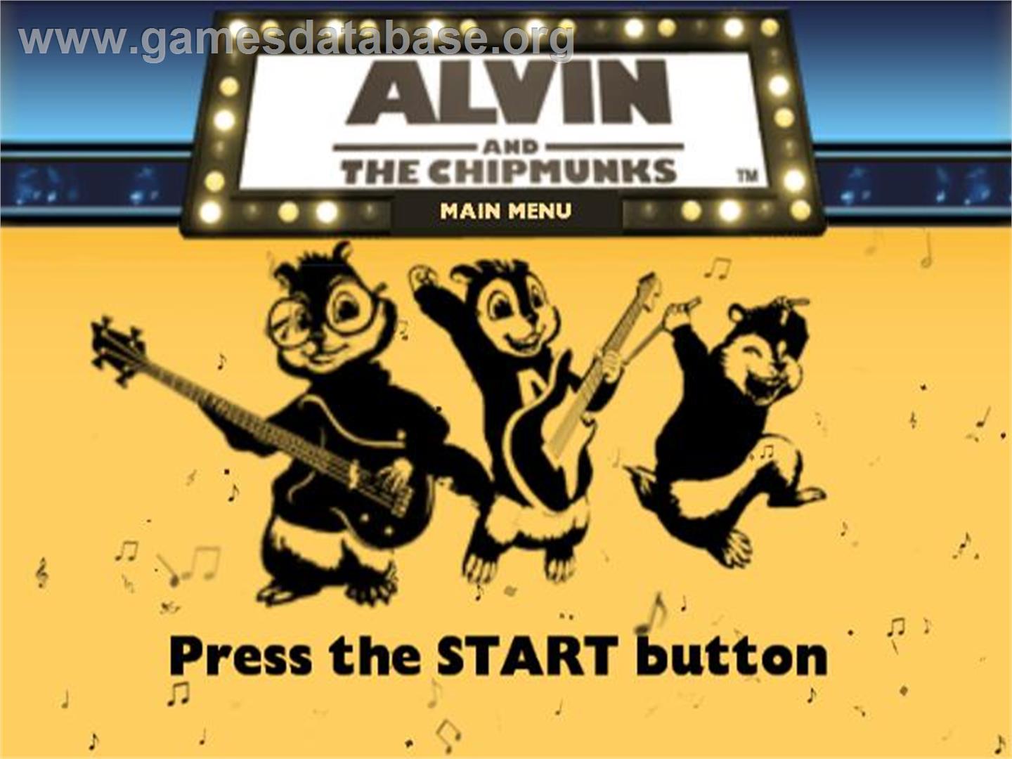 Alvin and the Chipmunks - Sony Playstation 2 - Artwork - Title Screen