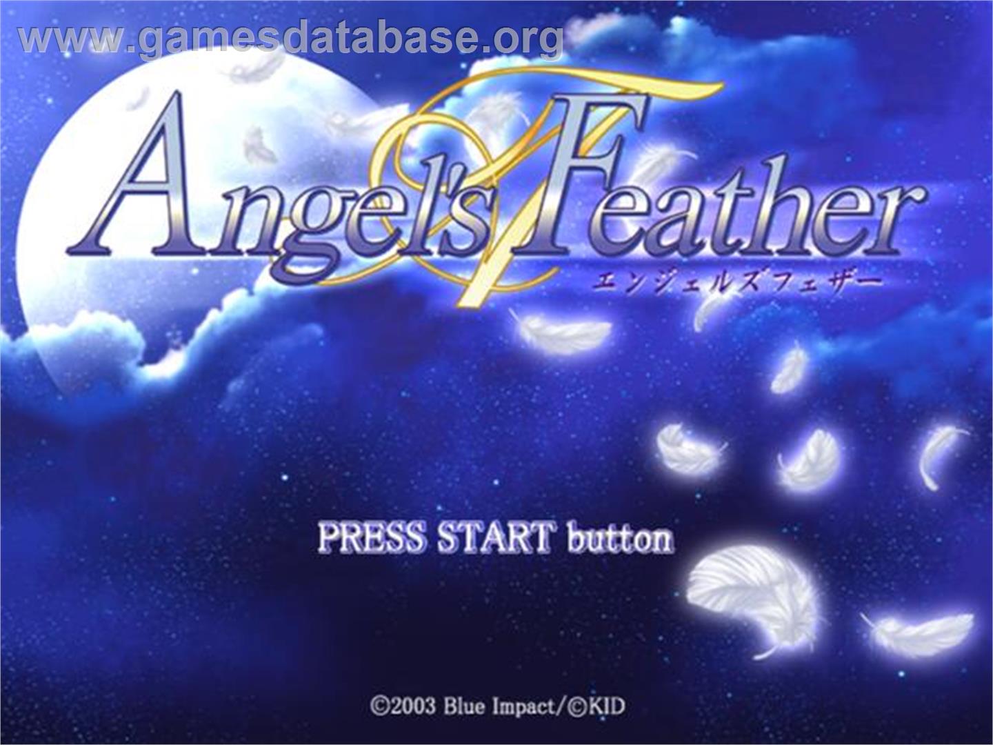 Angel's Feather - Sony Playstation 2 - Artwork - Title Screen