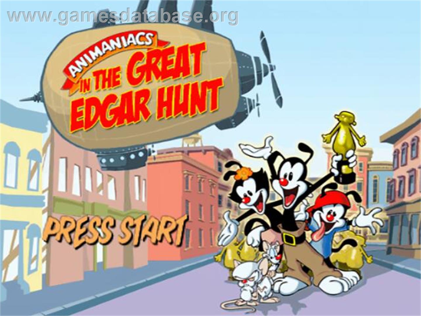 Animaniacs - The Great Edgar Hunt - Sony Playstation 2 - Artwork - Title Screen