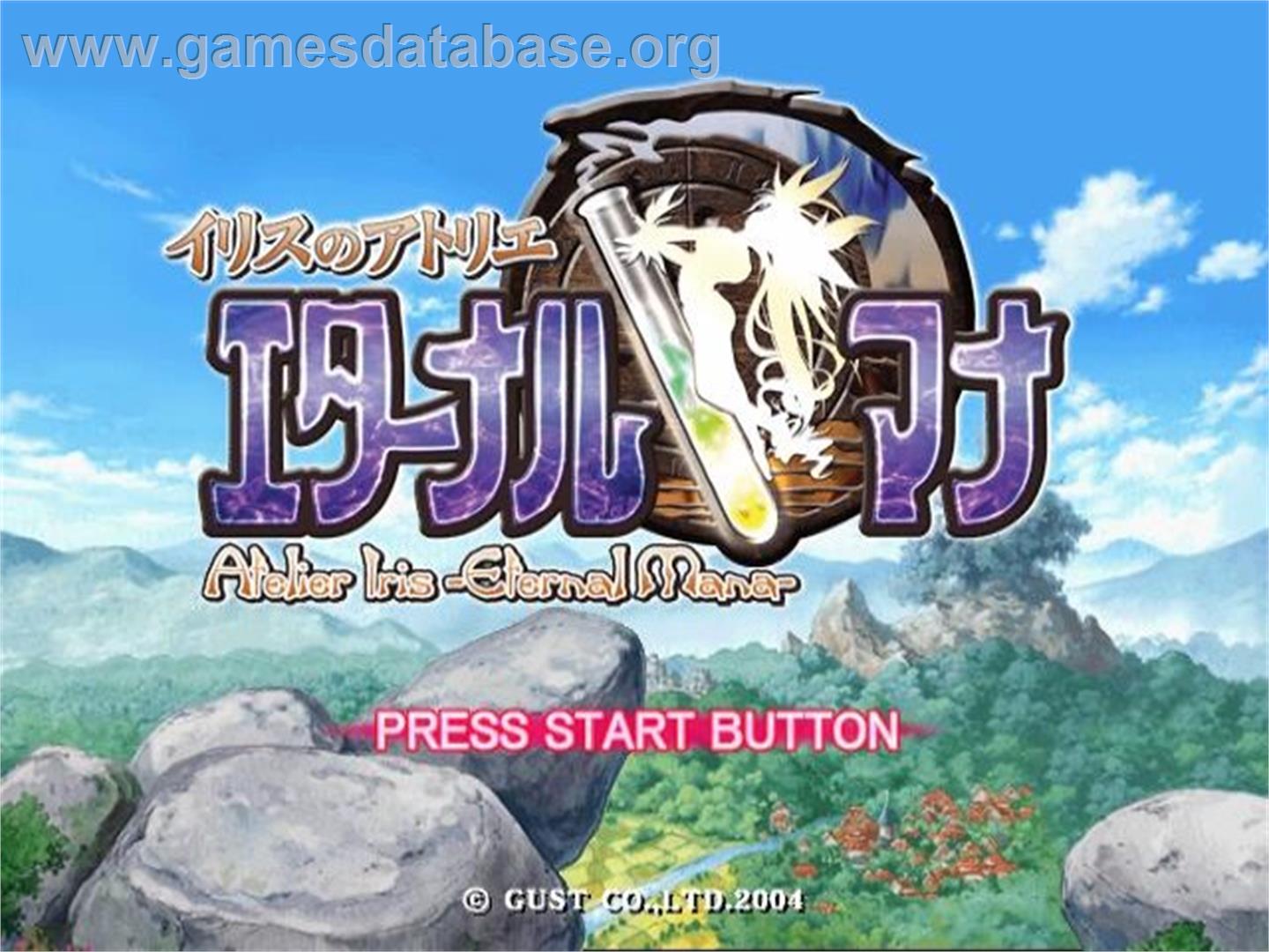 Atelier Iris - Eternal Mana - Sony Playstation 2 - Artwork - Title Screen