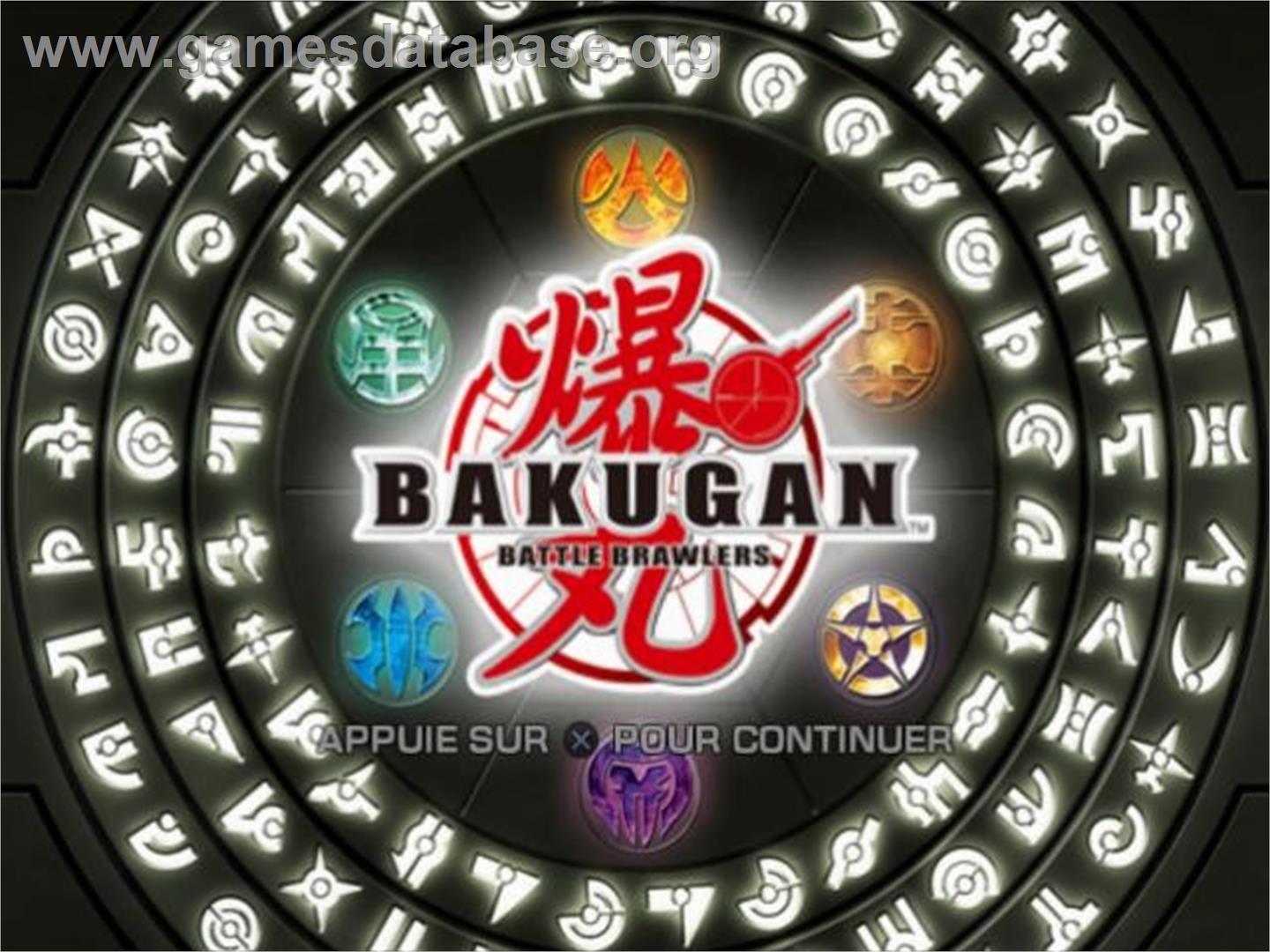 Bakugan Battle Brawlers - Sony Playstation 2 - Artwork - Title Screen