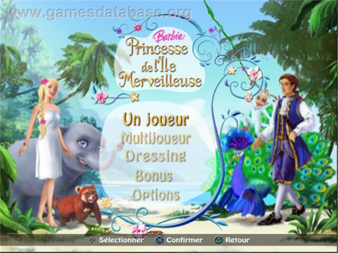 Barbie As The Island Princess - Sony Playstation 2 - Artwork - Title Screen