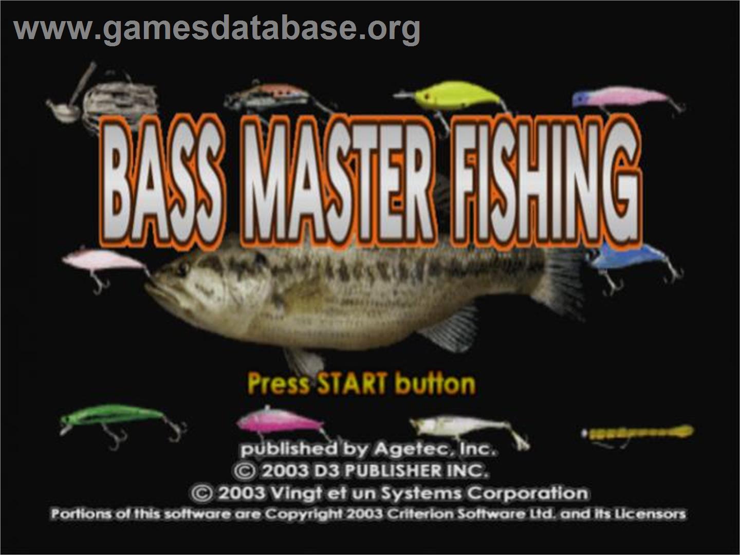 Bass Master Fishing - Sony Playstation 2 - Artwork - Title Screen