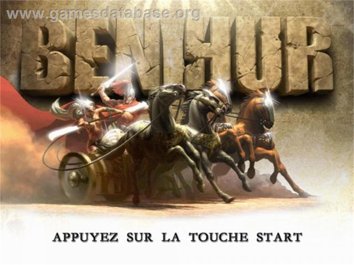 Ben Hur - Blood Of Braves - Sony Playstation 2 - Artwork - Title Screen