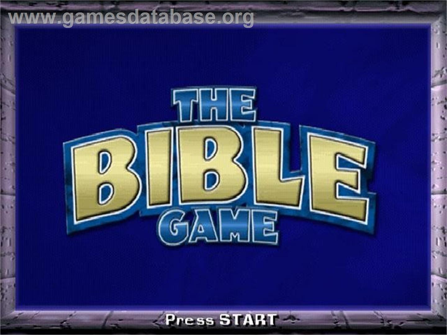 Bible Game, The - Sony Playstation 2 - Artwork - Title Screen