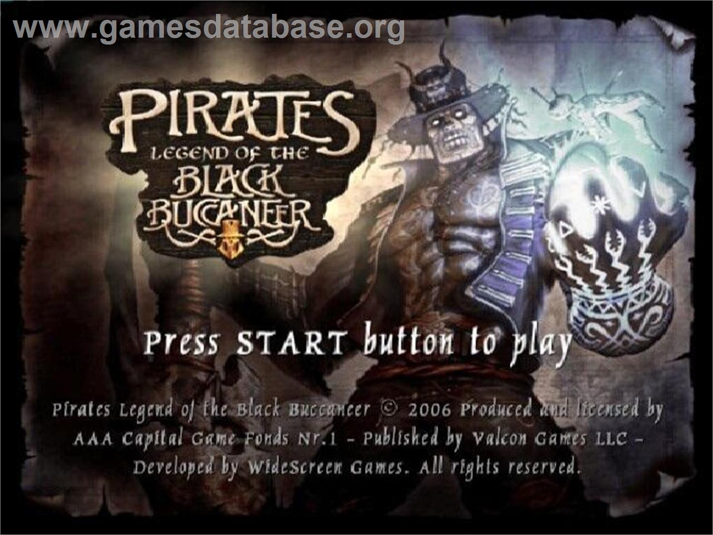 Black Buccaneer - Sony Playstation 2 - Artwork - Title Screen