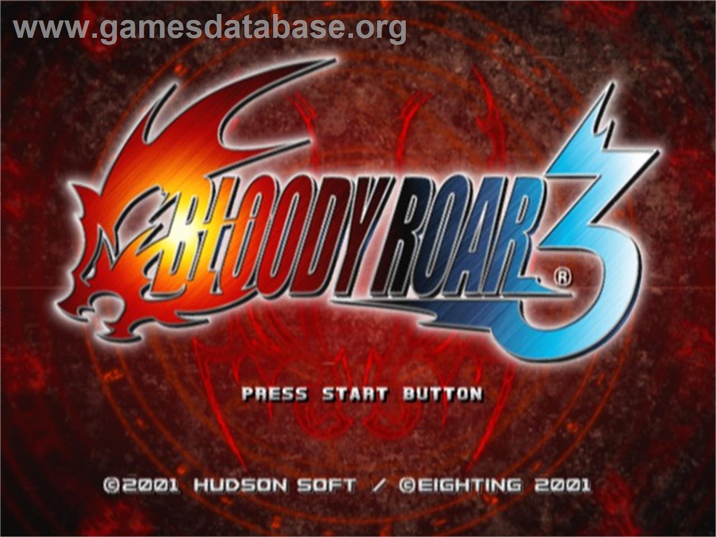 Bloody Roar 3 - Sony Playstation 2 - Artwork - Title Screen