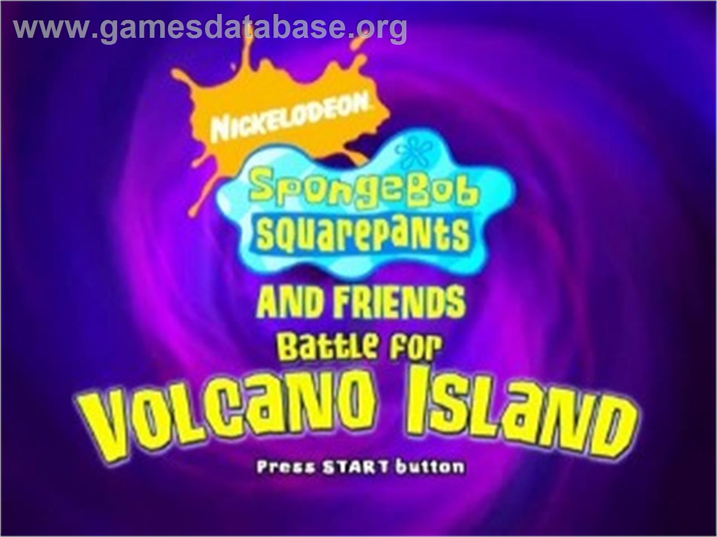 Bob L'eponge Et Ses Amis - Attaque Sur L'ile Du Volcan - Sony Playstation 2 - Artwork - Title Screen