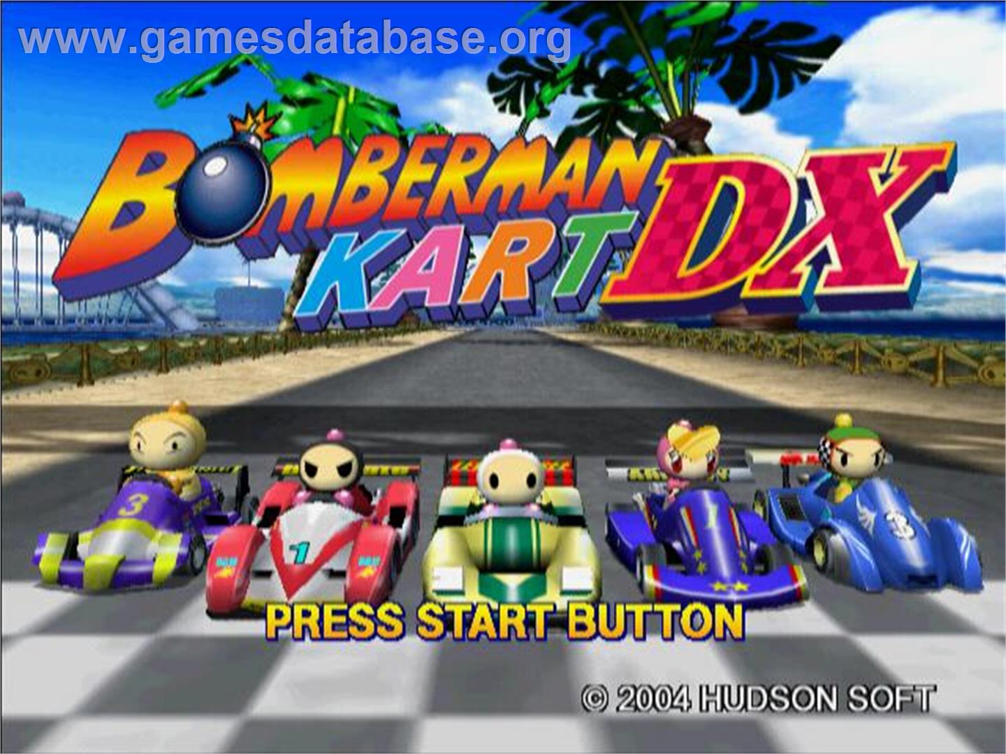 Bomberman Kart Dx - Sony Playstation 2 - Artwork - Title Screen