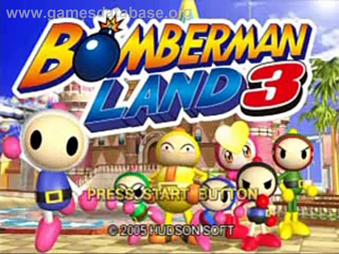 Bomberman Land 3 - Sony Playstation 2 - Artwork - Title Screen