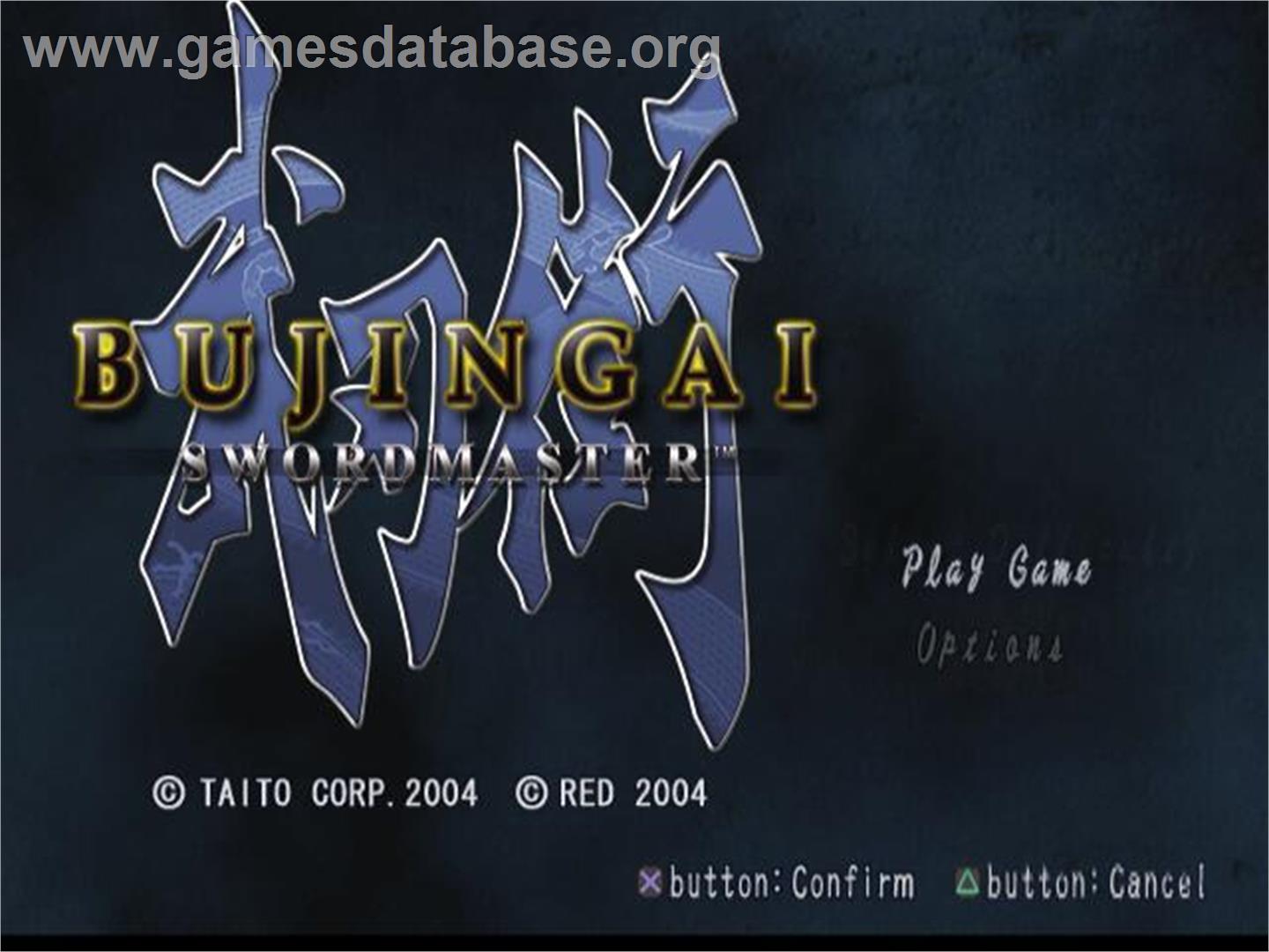 Bujingai - Swordmaster - Sony Playstation 2 - Artwork - Title Screen