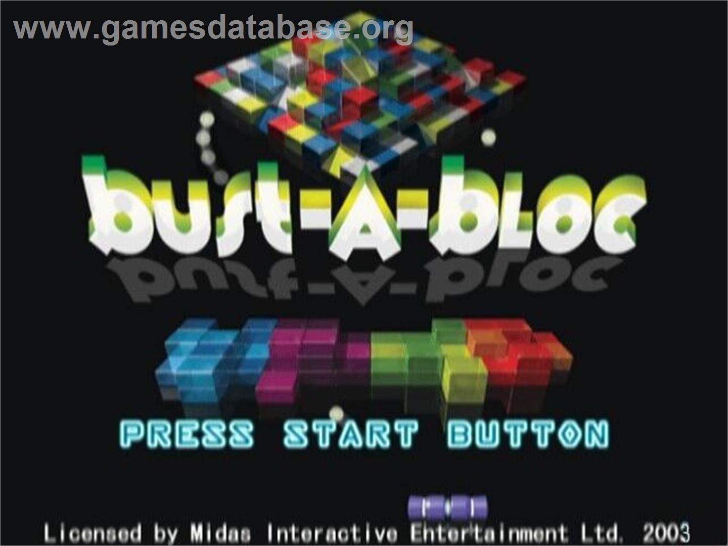 Bust-a-bloc - Sony Playstation 2 - Artwork - Title Screen