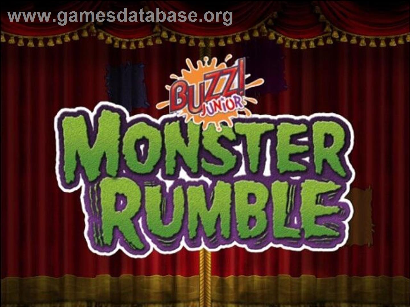 Buzz! Junior - Monster Rumble - Sony Playstation 2 - Artwork - Title Screen