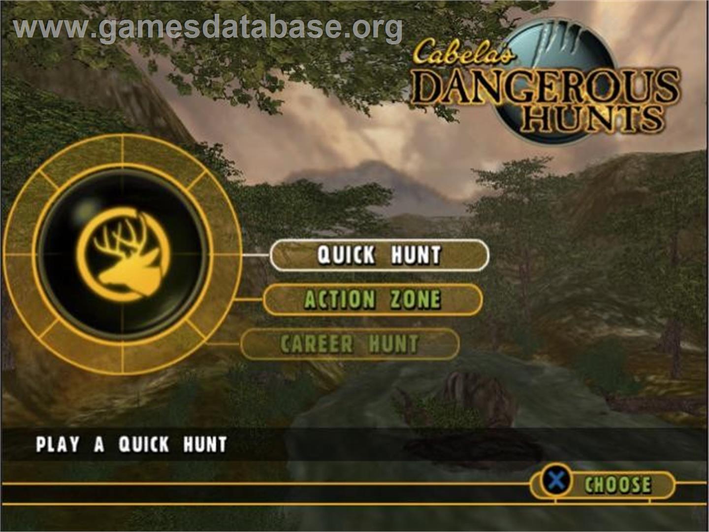 Cabela's Dangerous Hunts - Sony Playstation 2 - Artwork - Title Screen