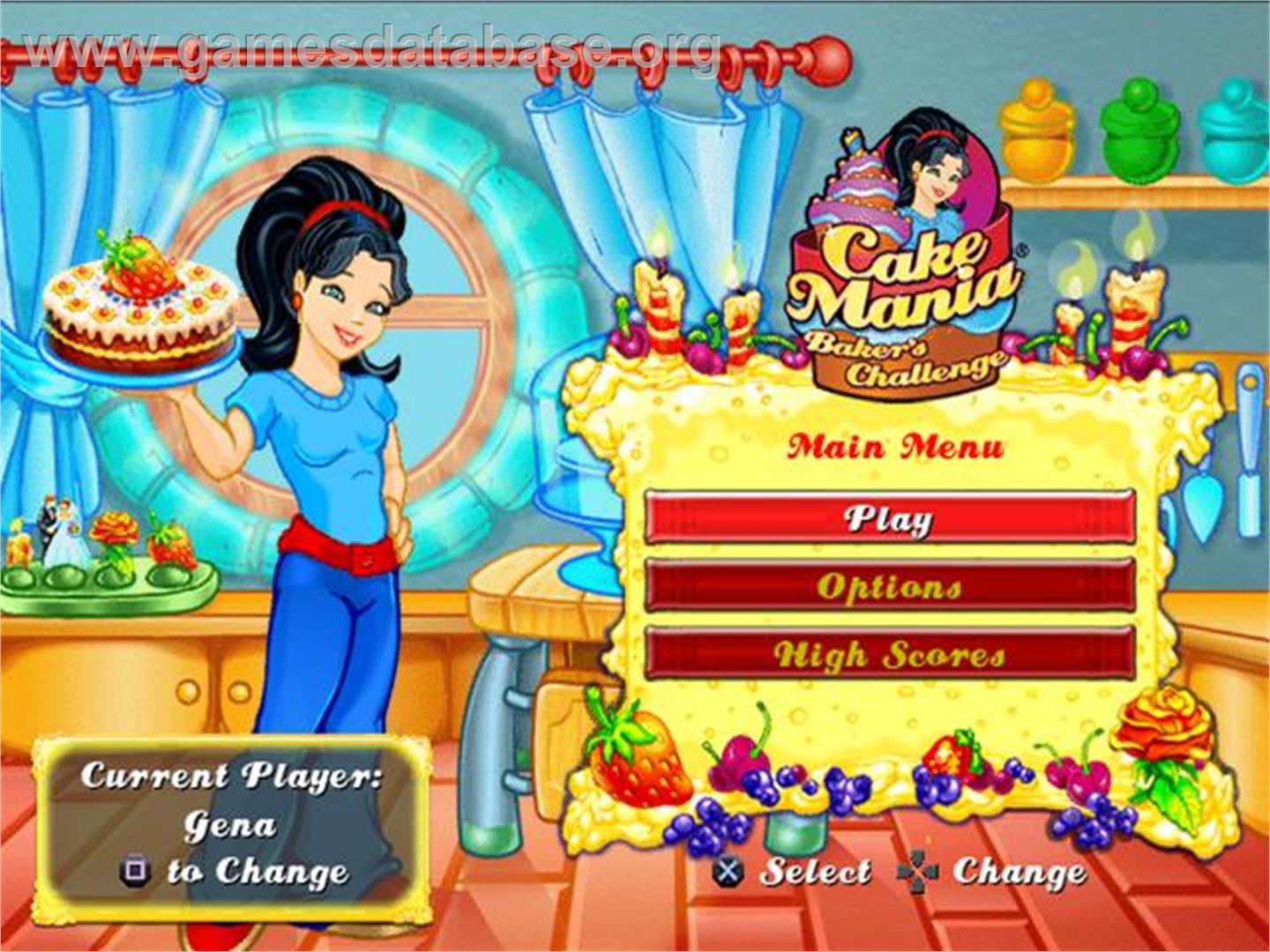 Cake Mania - Baker's Challenge - Sony Playstation 2 - Artwork - Title Screen