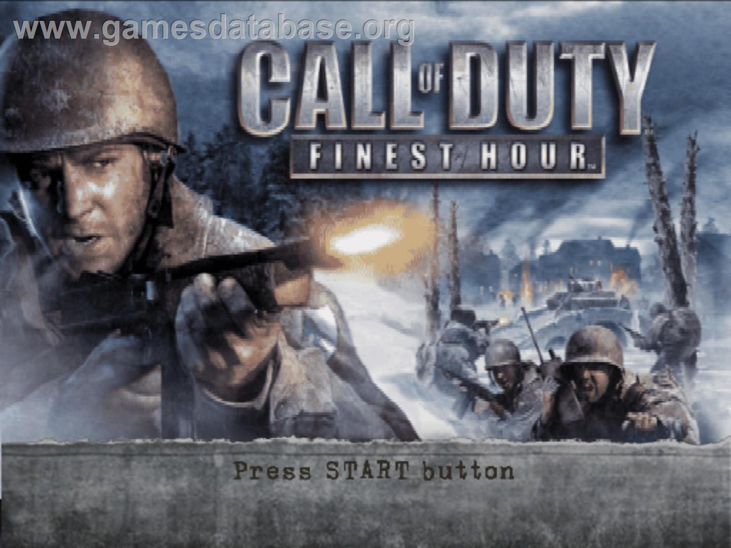 Call Of Duty - Finest Hour - Sony Playstation 2 - Artwork - Title Screen