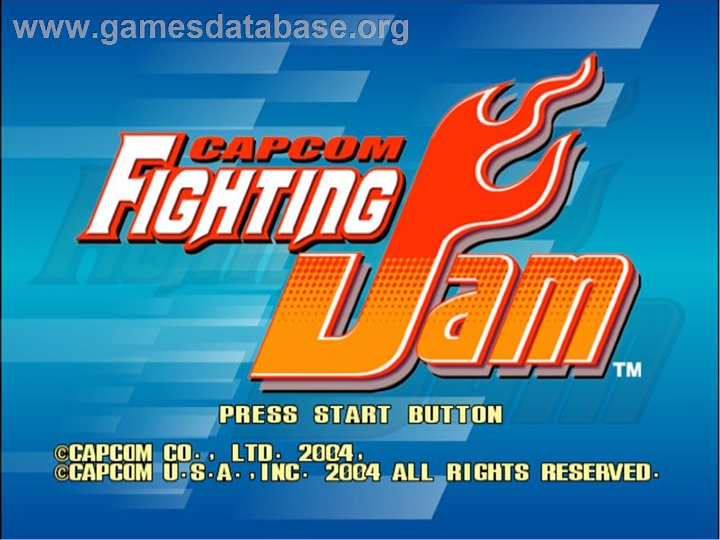 Capcom Fighting Jam - Sony Playstation 2 - Artwork - Title Screen