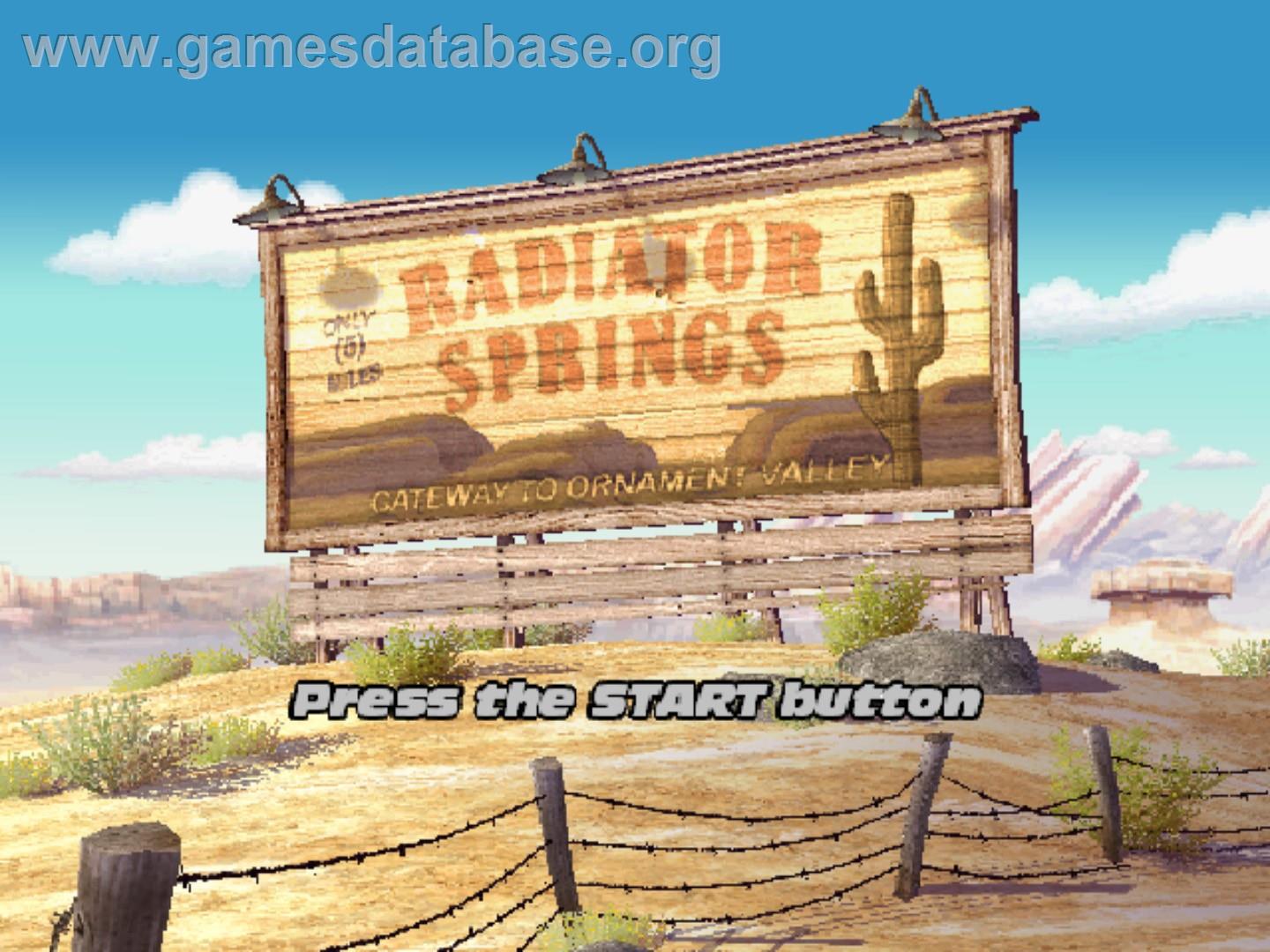 Cars - Sony Playstation 2 - Artwork - Title Screen