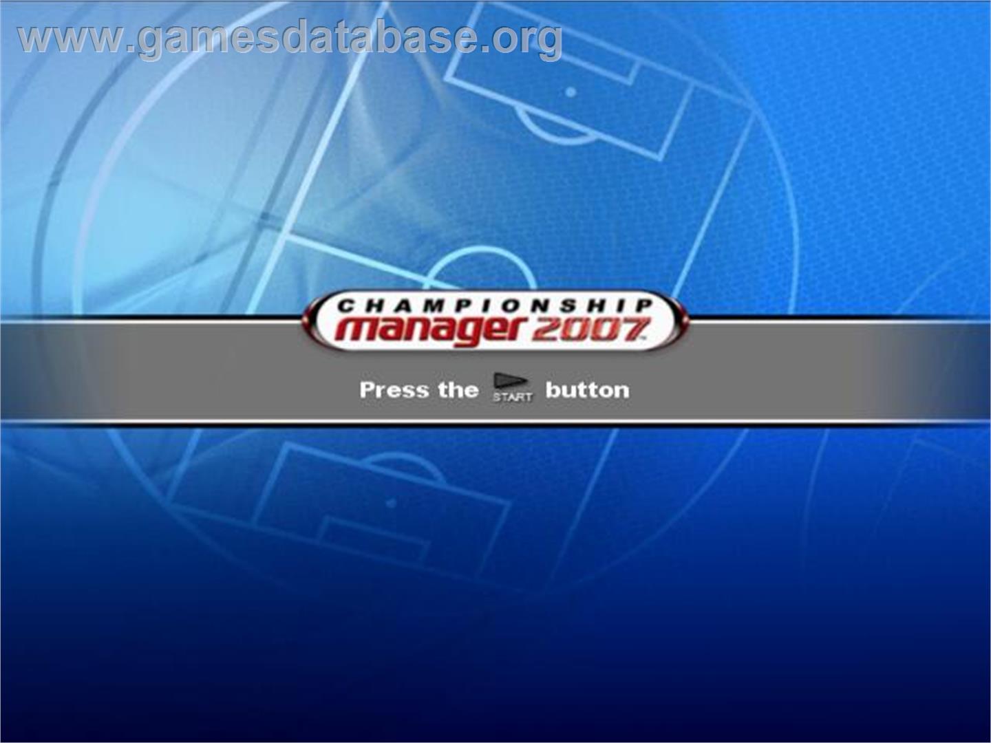 Championship Manager 2007 - Sony Playstation 2 - Artwork - Title Screen