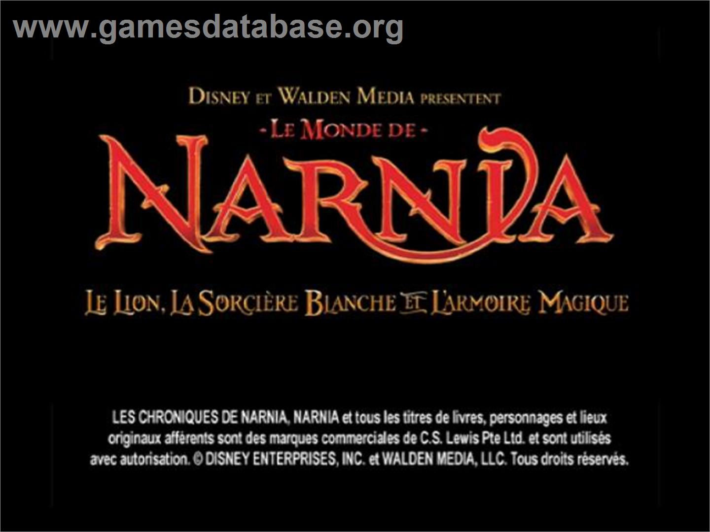 Chronicles of Narnia, The - The Lion, the Witch and the Wardrobe - Sony Playstation 2 - Artwork - Title Screen