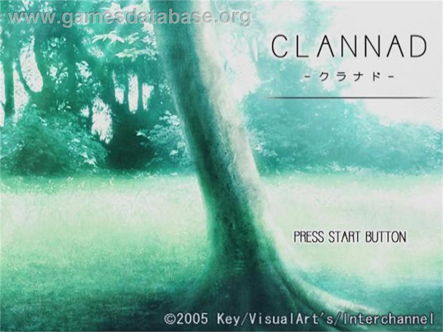 Clannad - Sony Playstation 2 - Artwork - Title Screen