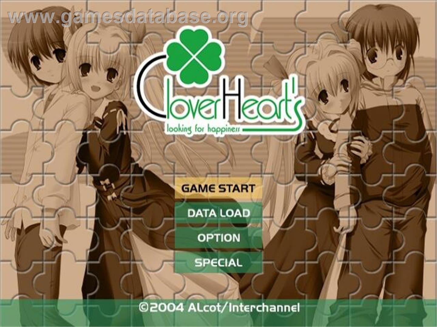 Clover Heart's - Looking For Happiness - Sony Playstation 2 - Artwork - Title Screen
