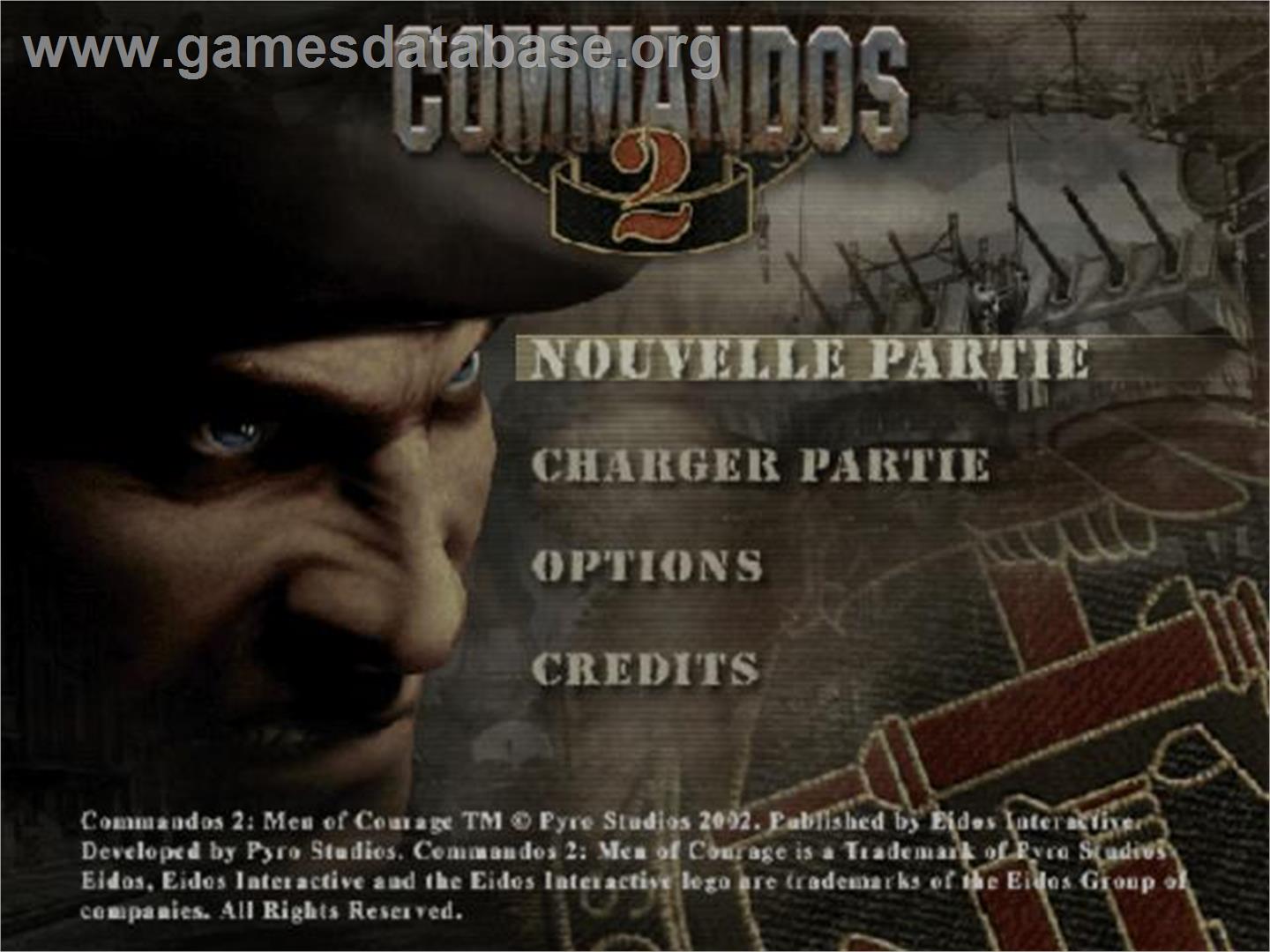 Commandos 2 - Men Of Courage - Sony Playstation 2 - Artwork - Title Screen