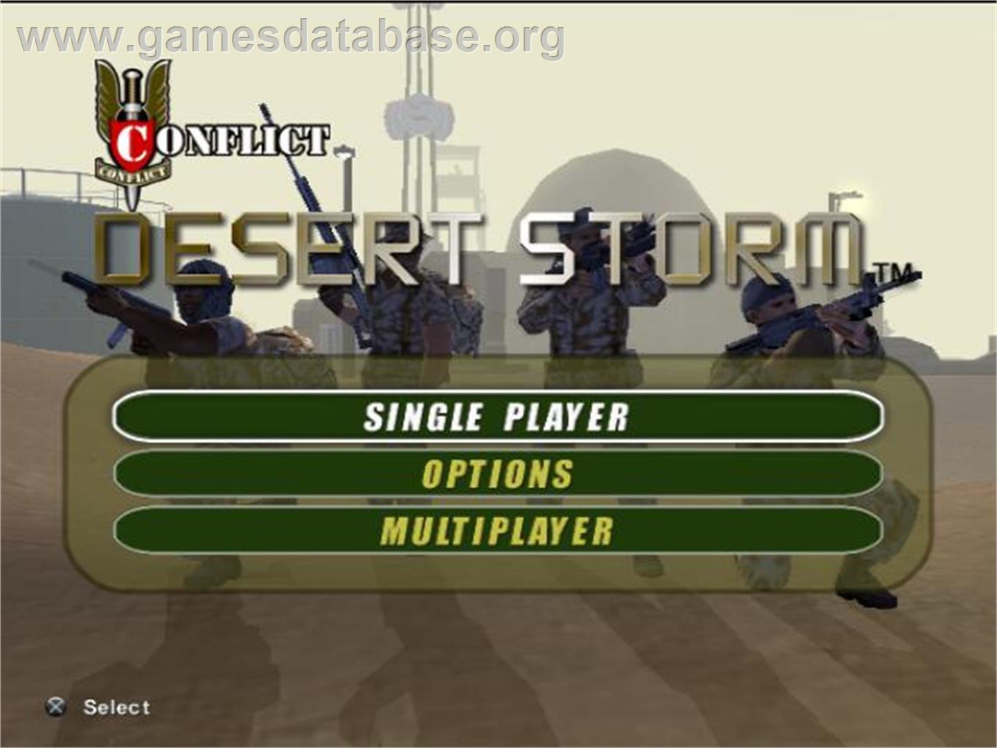 Conflict - Desert Storm - Sony Playstation 2 - Artwork - Title Screen