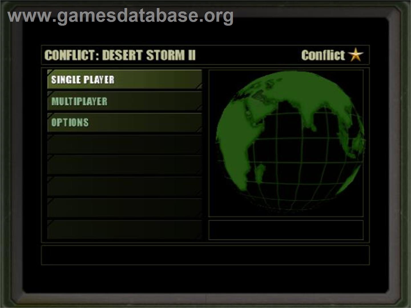 Conflict - Desert Storm 2 - Sony Playstation 2 - Artwork - Title Screen