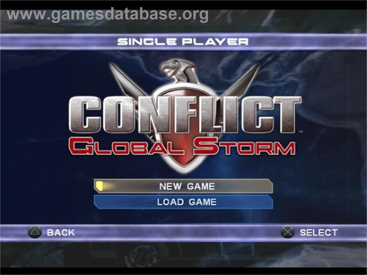 Conflict - Global Storm - Sony Playstation 2 - Artwork - Title Screen