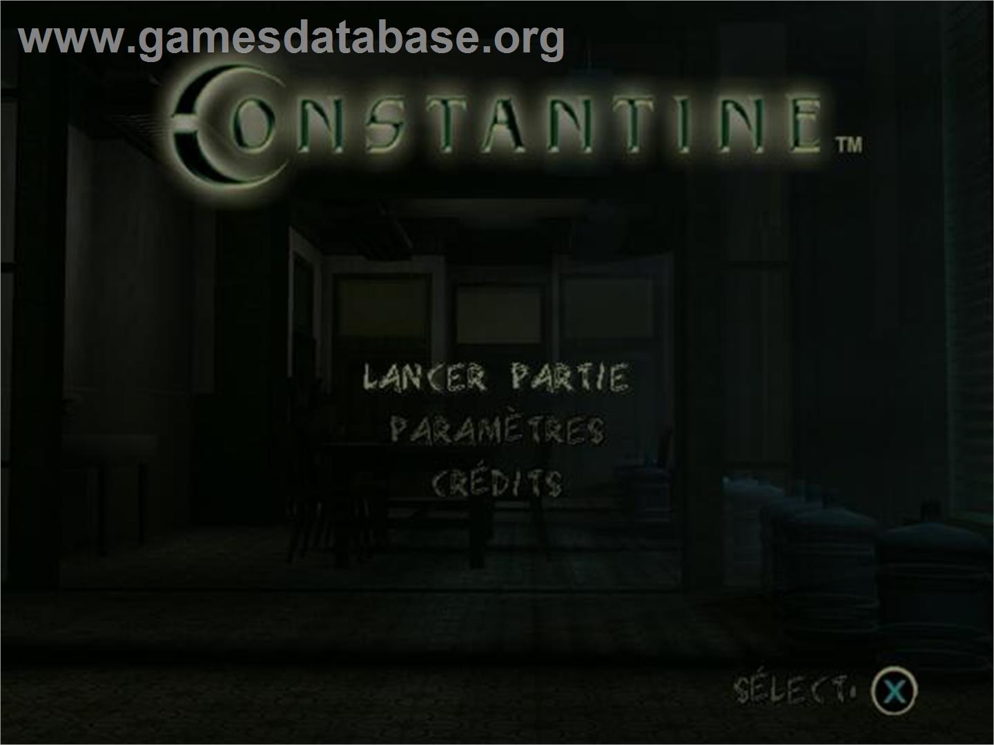 Constantine - Sony Playstation 2 - Artwork - Title Screen