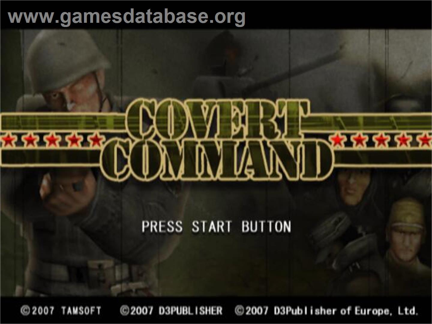 Covert Command - Sony Playstation 2 - Artwork - Title Screen