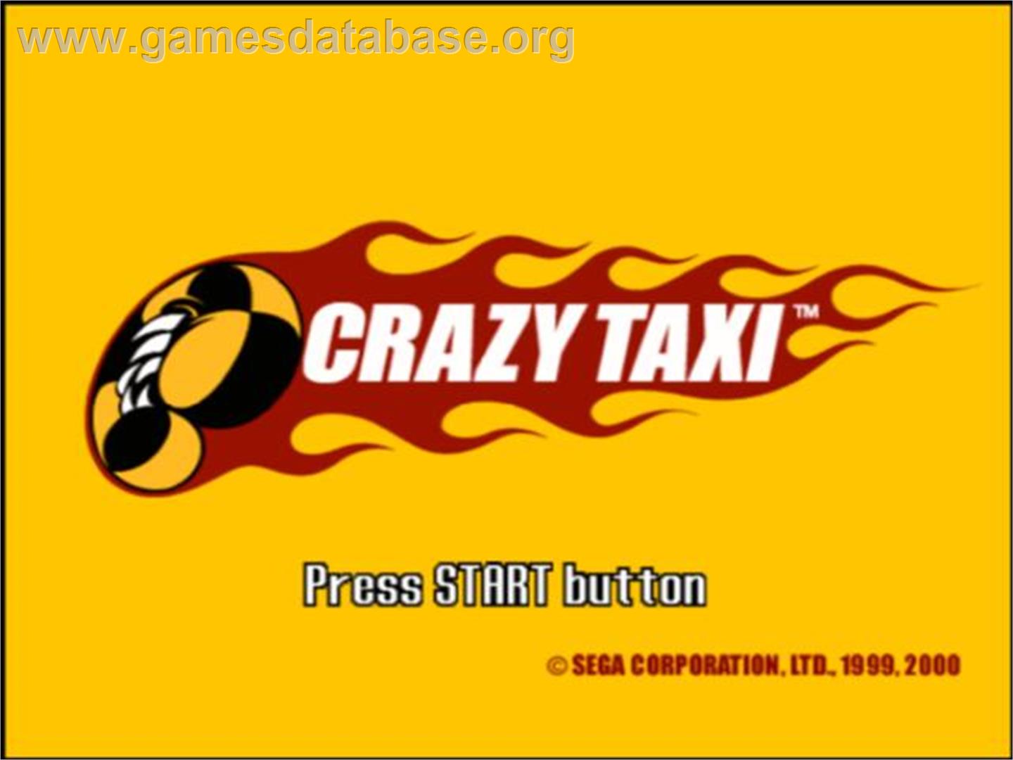 Crazy Taxi - Sony Playstation 2 - Artwork - Title Screen