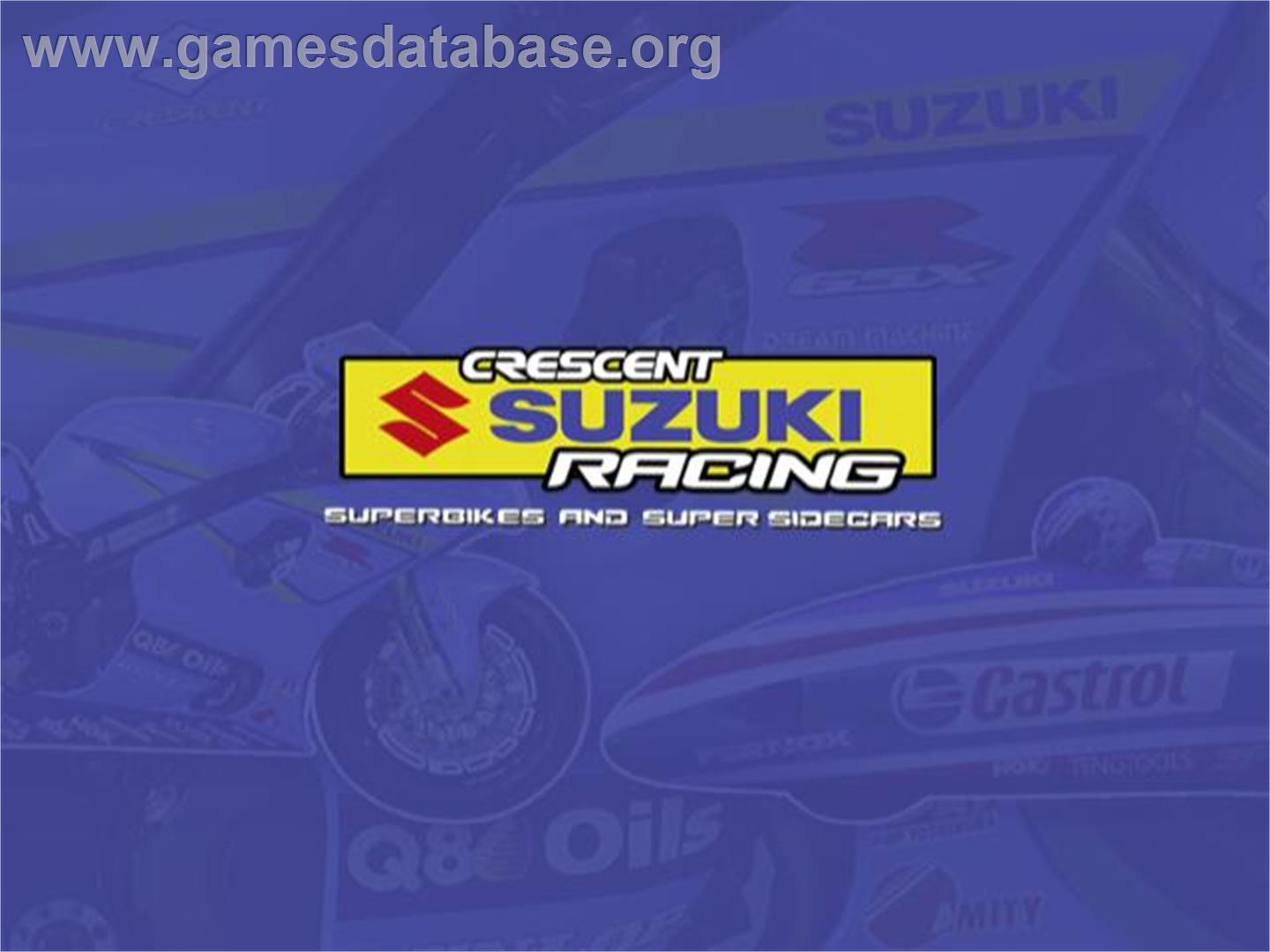 Crescent Suzuki Racing - Superbikes And Super Sidecars - Sony Playstation 2 - Artwork - Title Screen