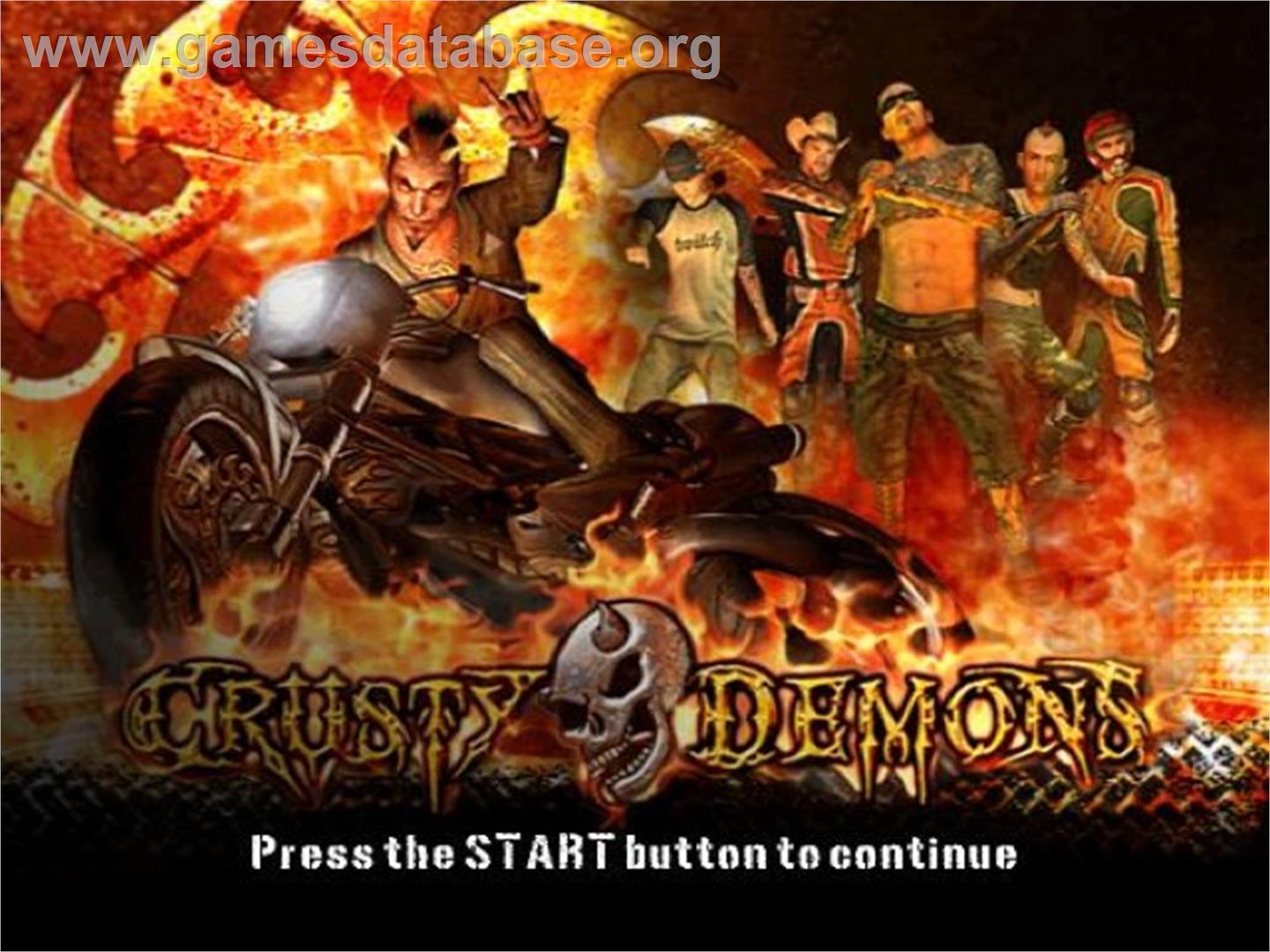 Crusty Demons - Sony Playstation 2 - Artwork - Title Screen