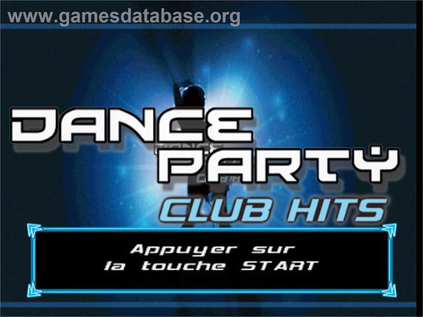 Dance Party Club Hits - Sony Playstation 2 - Artwork - Title Screen