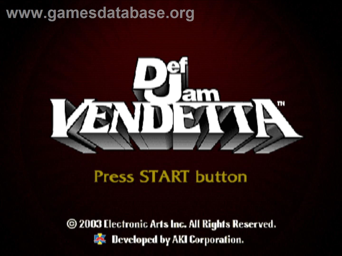 Def Jam Vendetta - Sony Playstation 2 - Artwork - Title Screen