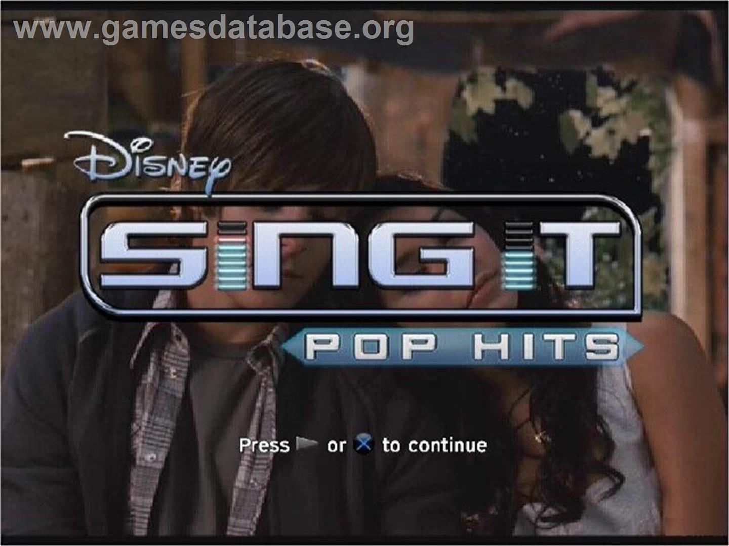 Disney Sing It - Pop Hits - Sony Playstation 2 - Artwork - Title Screen