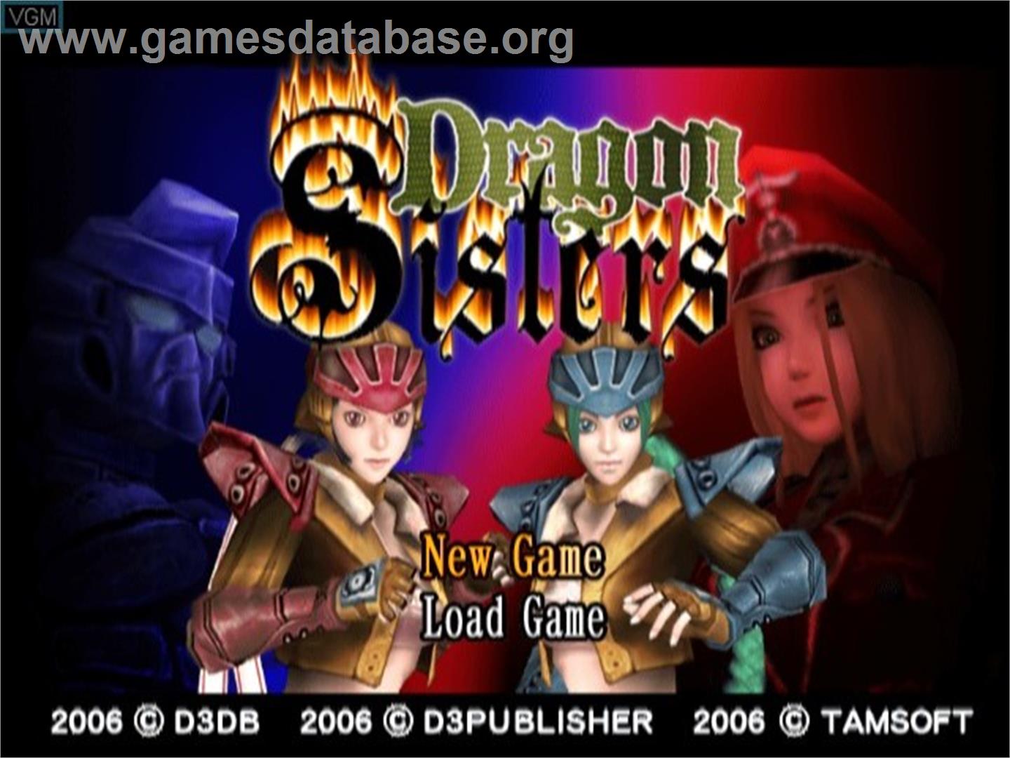 Dragon Sisters - Sony Playstation 2 - Artwork - Title Screen