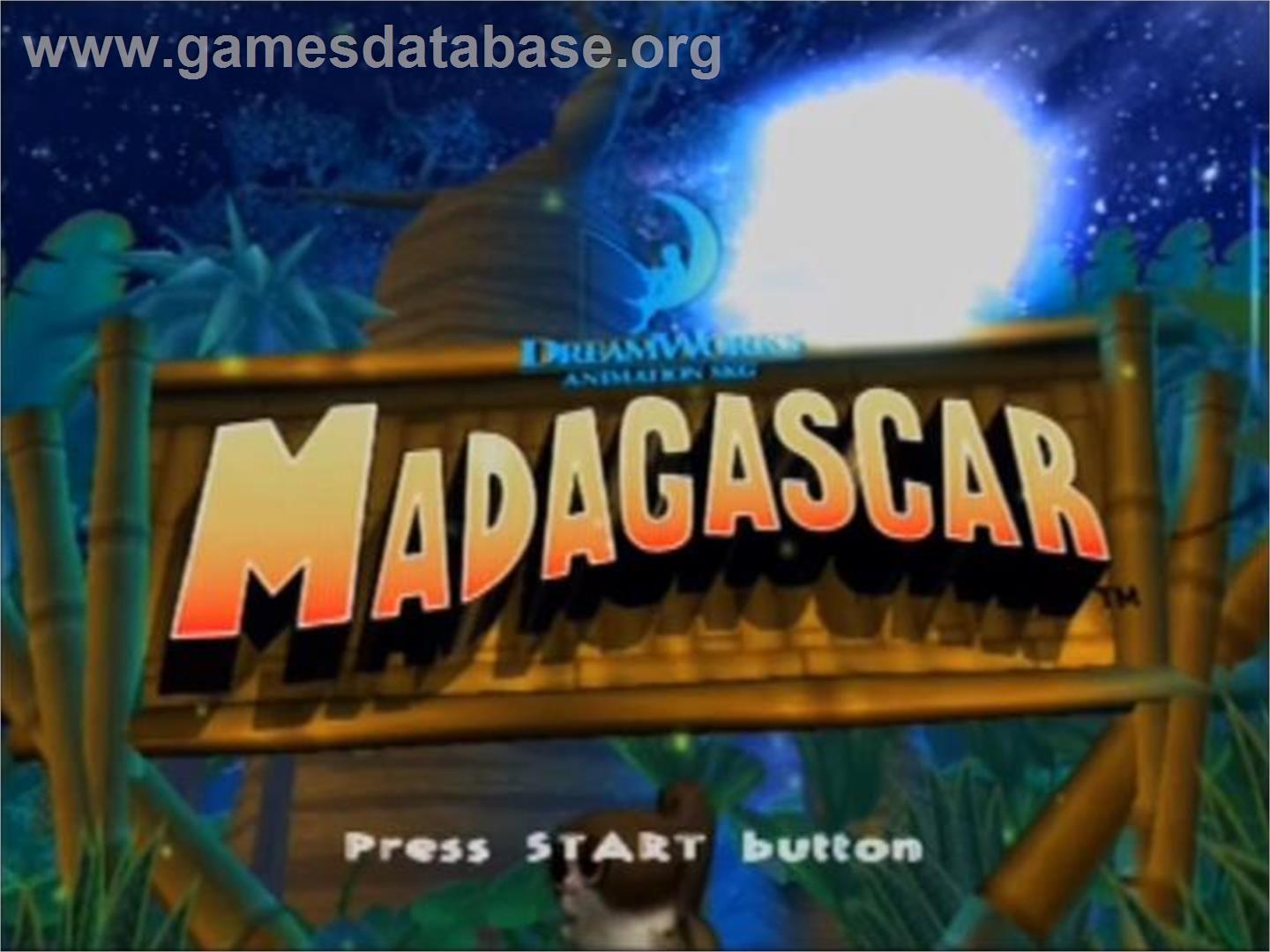 Dreamworks Madagascar - Sony Playstation 2 - Artwork - Title Screen