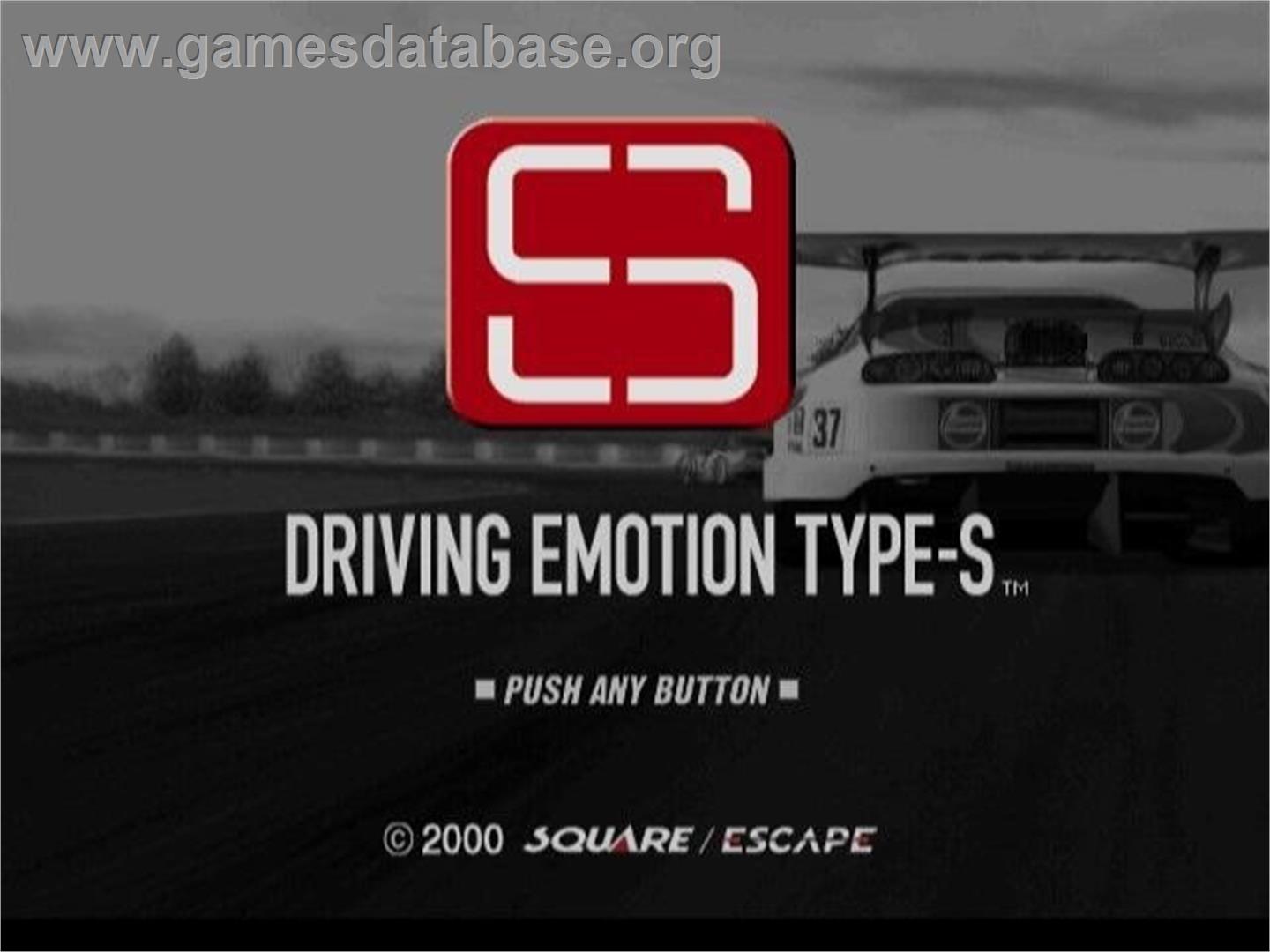 Driving Emotion Type-s - Sony Playstation 2 - Artwork - Title Screen