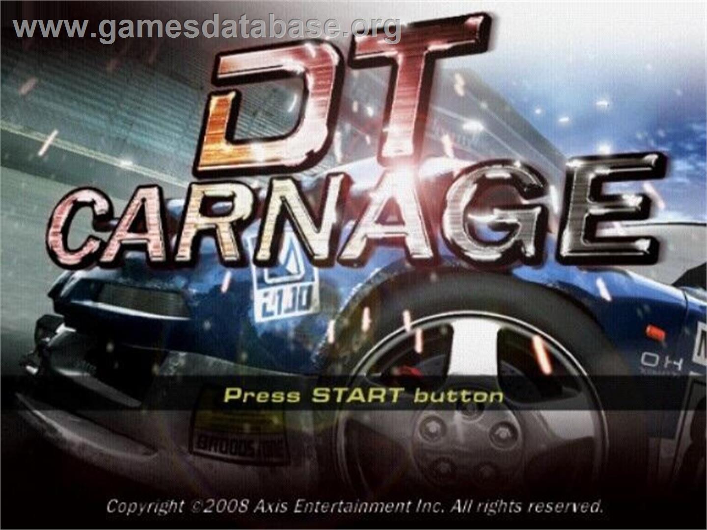 Dt Carnage - Sony Playstation 2 - Artwork - Title Screen
