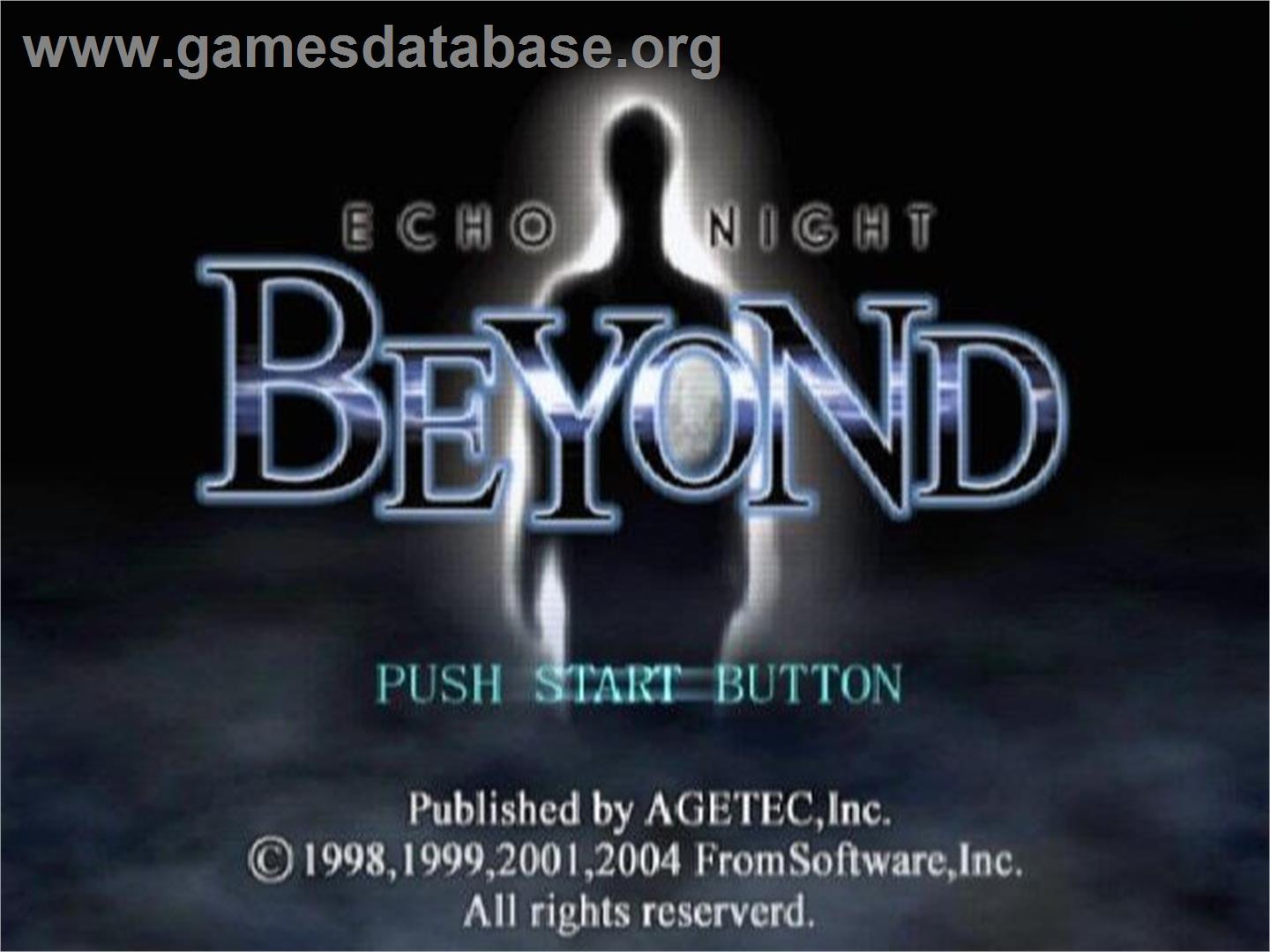 Echo Night Beyond - Sony Playstation 2 - Artwork - Title Screen