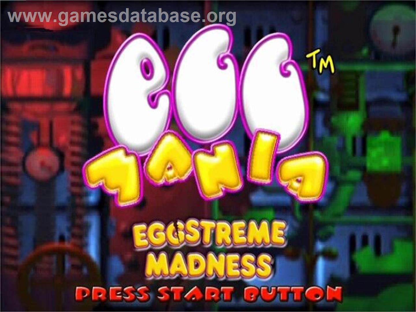 Eggo Mania - Sony Playstation 2 - Artwork - Title Screen