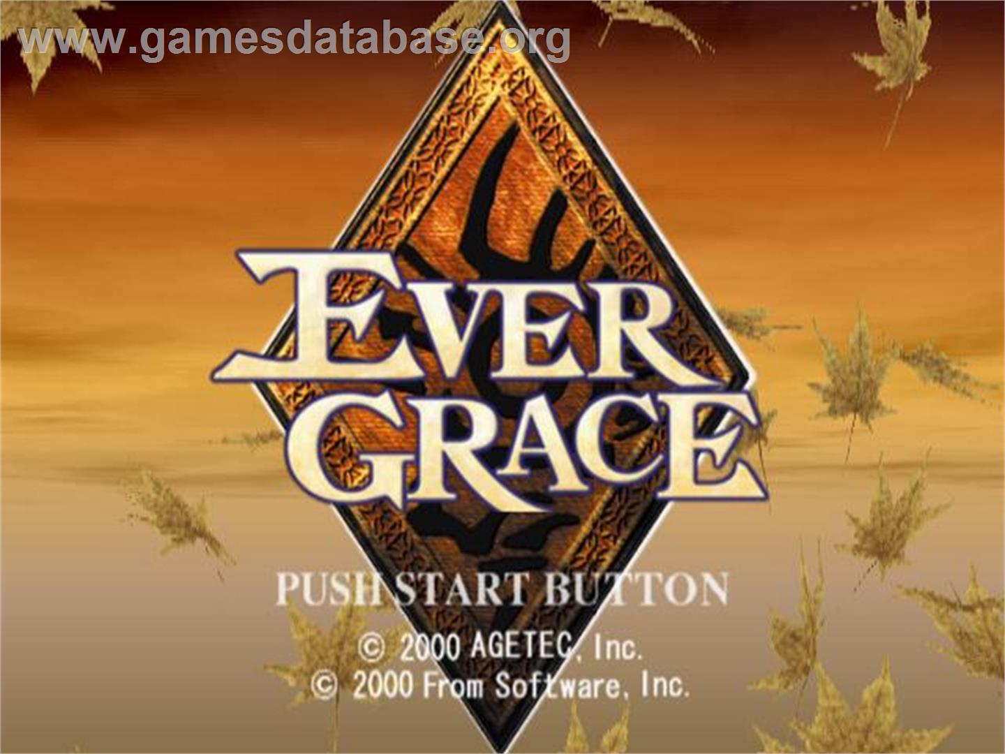 Evergrace - Sony Playstation 2 - Artwork - Title Screen