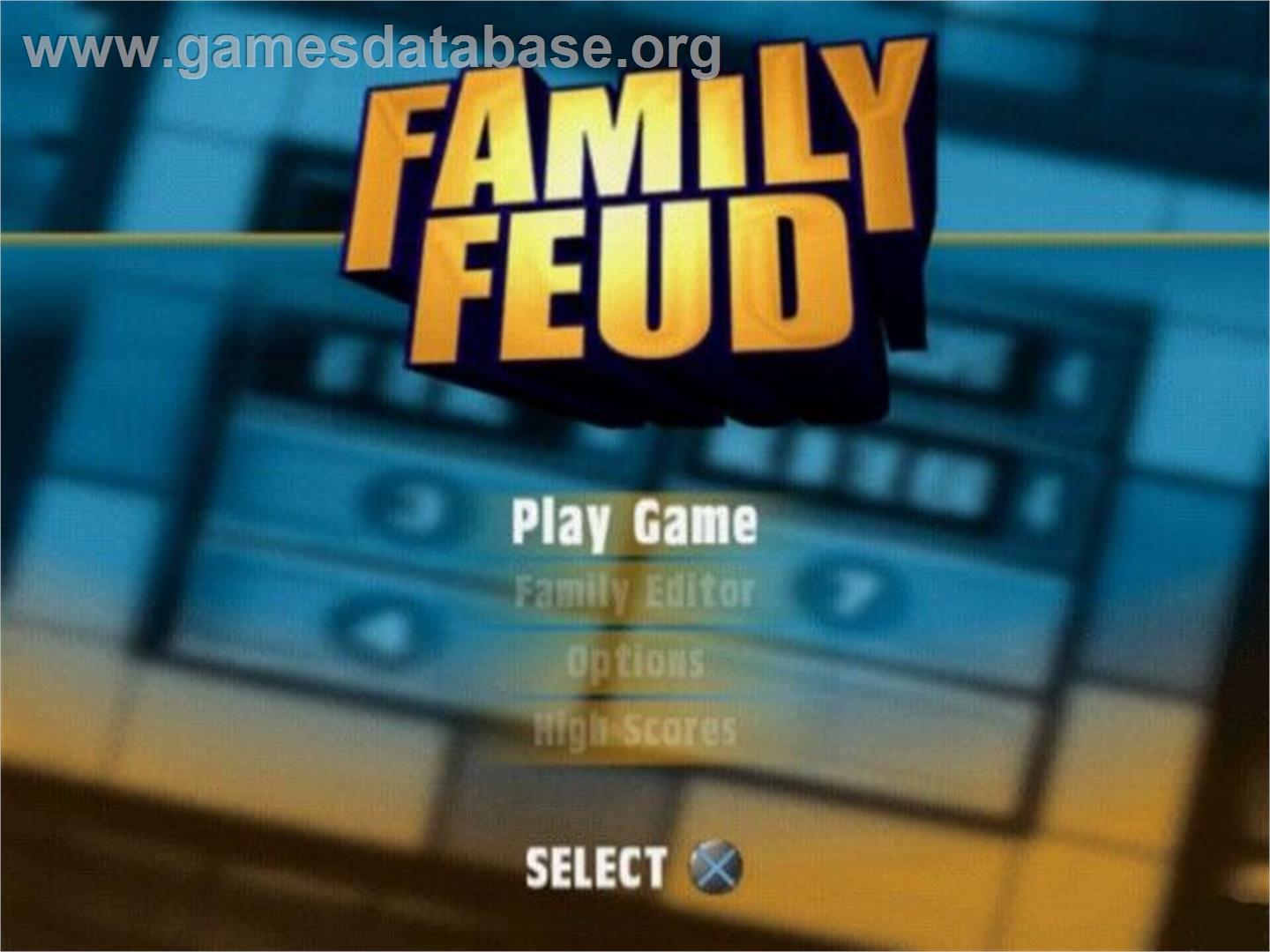 Family Feud - Sony Playstation 2 - Artwork - Title Screen