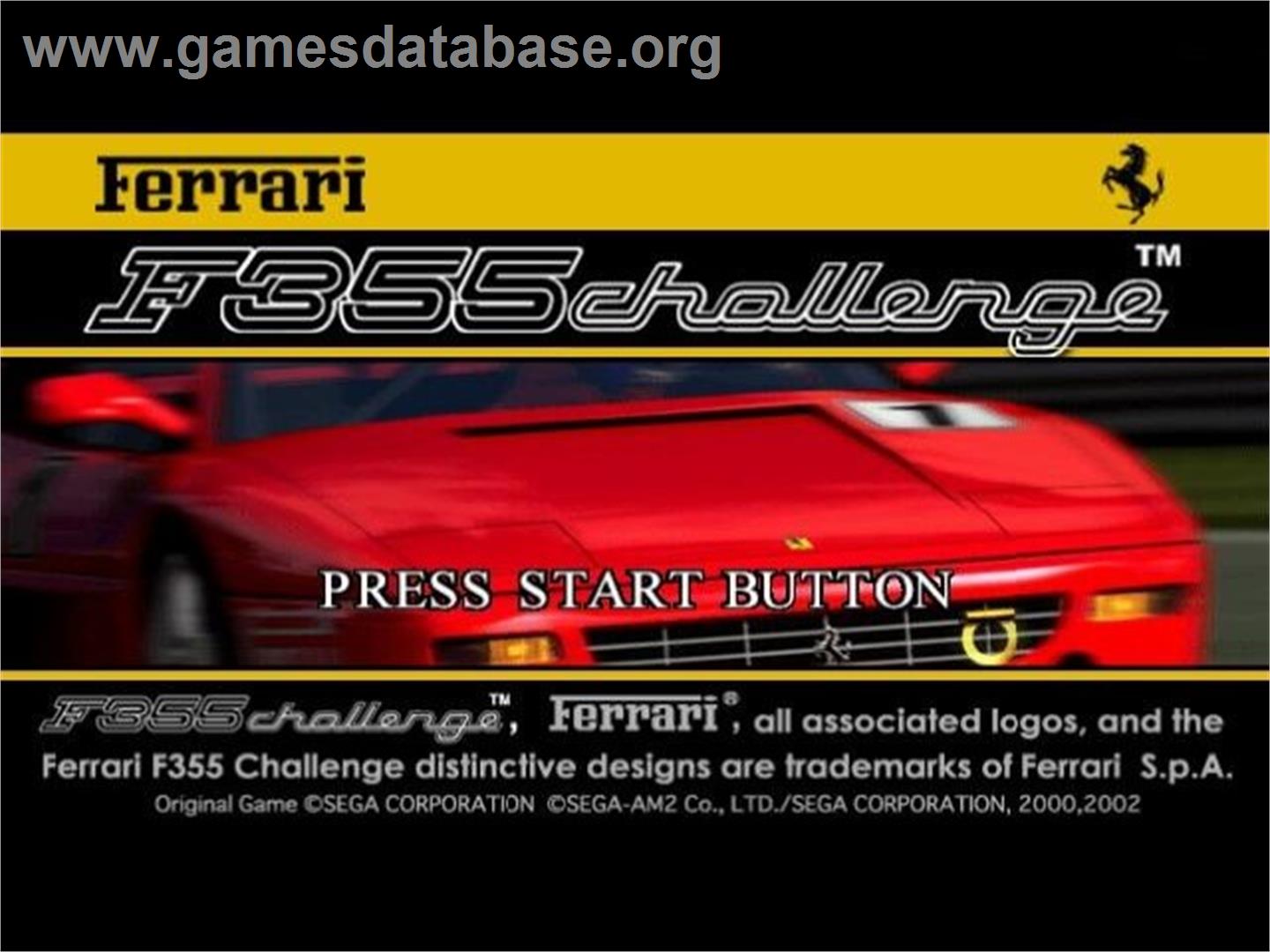 Ferrari F355 Challenge - Sony Playstation 2 - Artwork - Title Screen