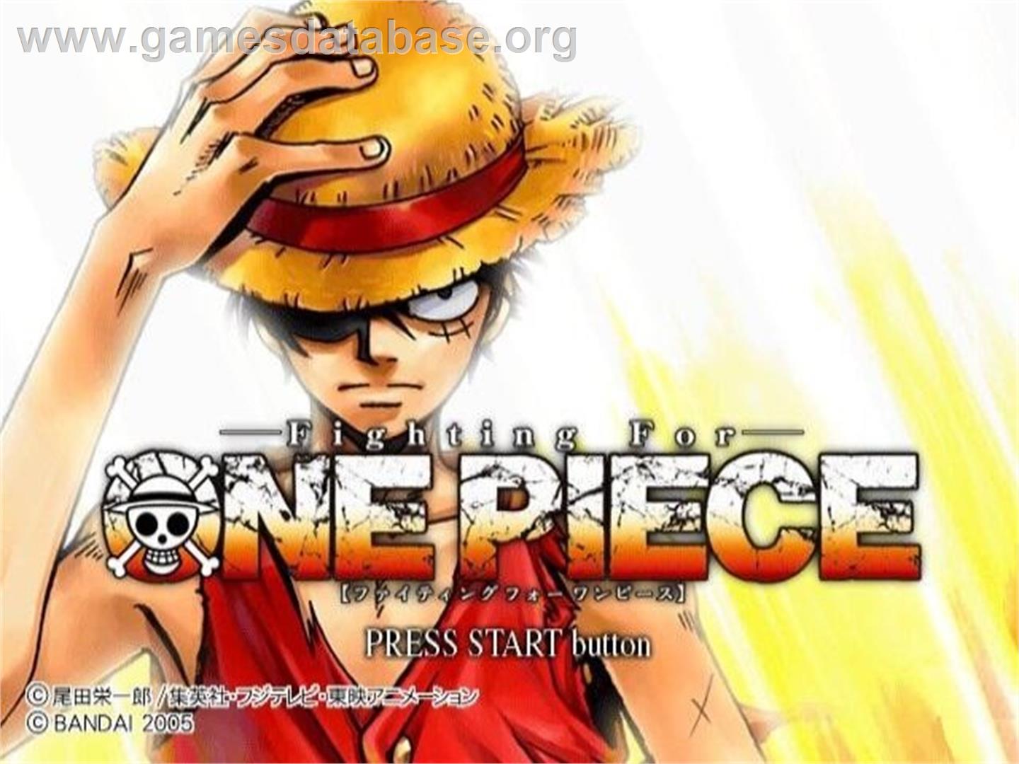 Fighting For One Piece - Sony Playstation 2 - Artwork - Title Screen