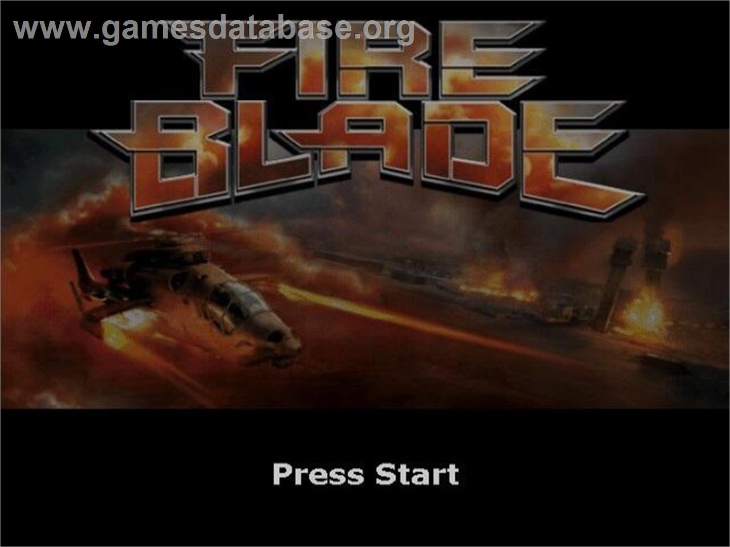 Fireblade - Sony Playstation 2 - Artwork - Title Screen